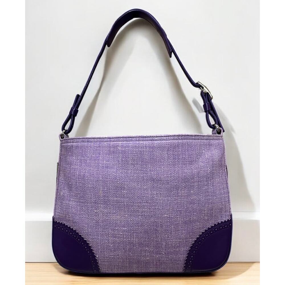NWT Vintage Coach 8146 Girlie Herringbone Perforated Hobo Bag - Picture 2 of 11